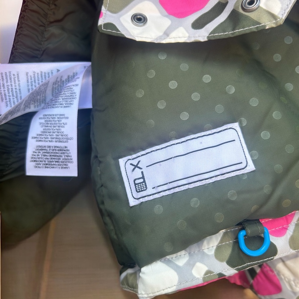 Girls Columbia Hooded Winter Coat - Size 14/16 - Pink/Gray/Olive - Picture 12 of 12